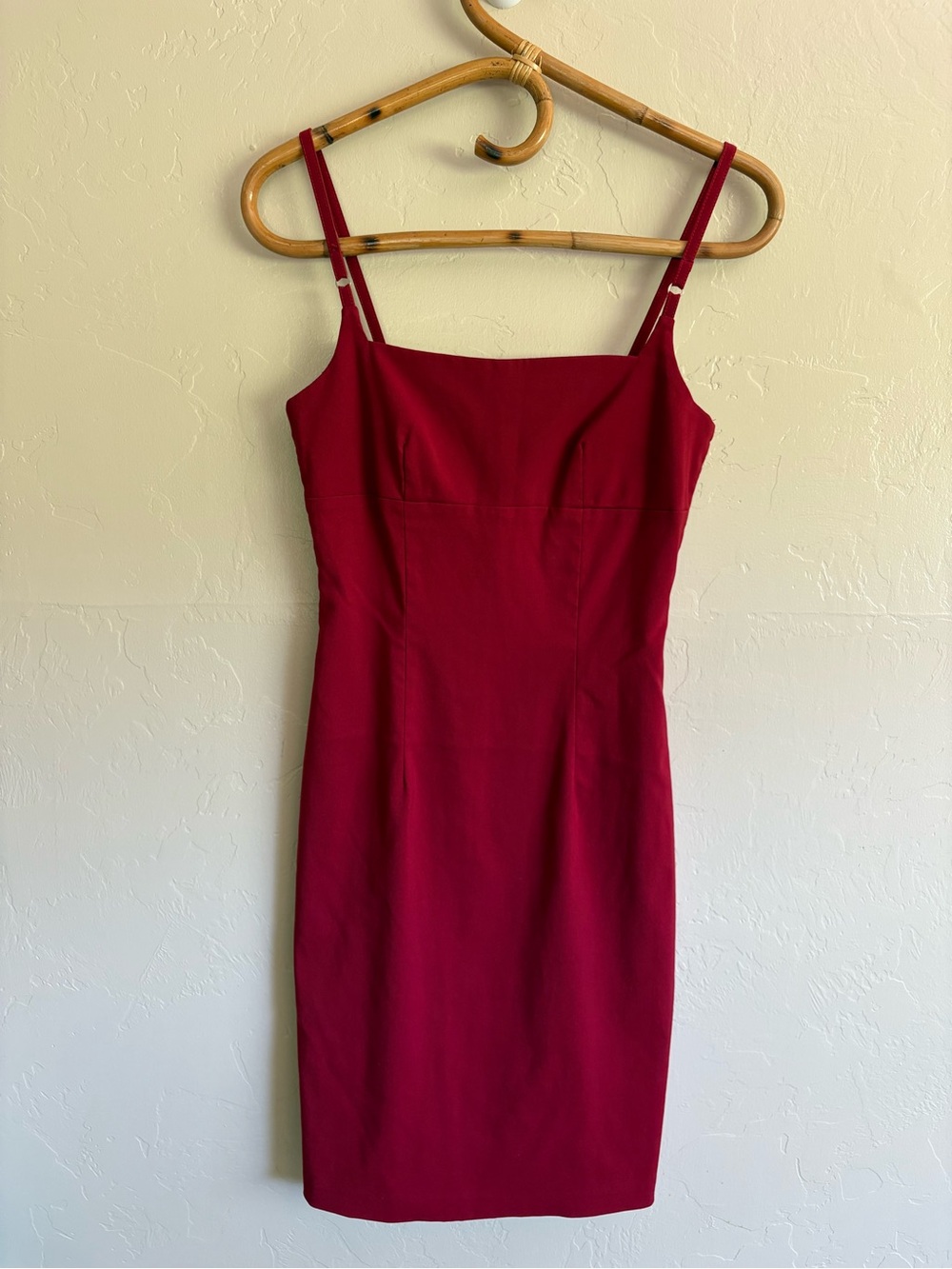 Vintage 90s Charlotte Russe Red Fitted Mini Party Going Out Dress 2000s Size M